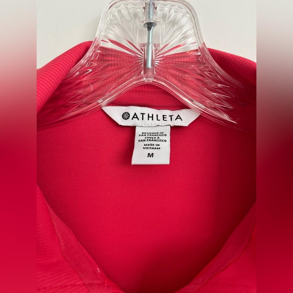 Athleta Finish Line Jacket Punch Pink Medium EUC Activewear Track Jacket - Picture 4 of 8